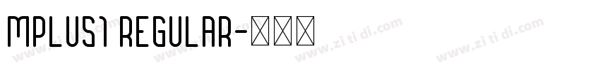 Mplus1 Regular字体转换